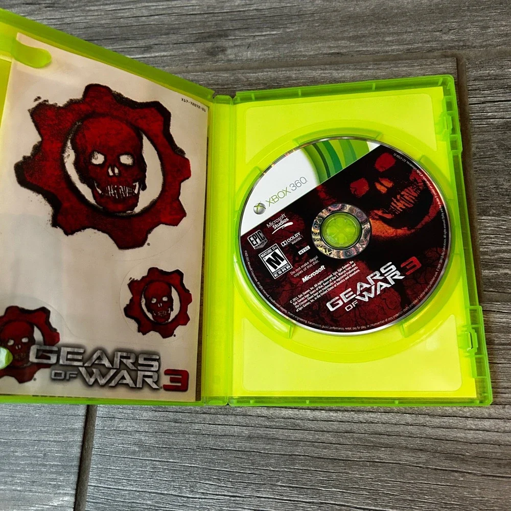 Xbox‎ 360 Gears of War 3 Game Disc Case and Inserts